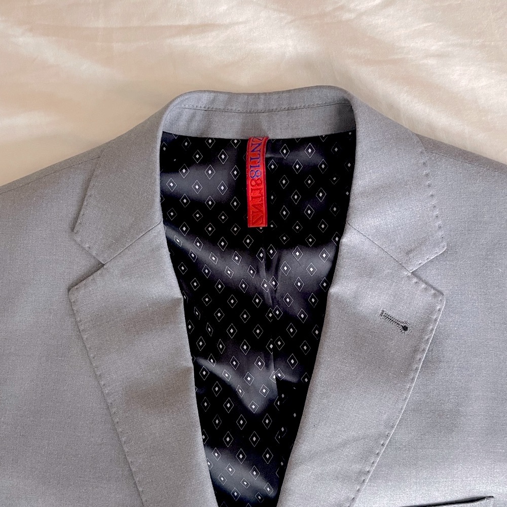 Nordstrom Znt18 Alessio Light Grey suit 40R slim fit - Picture 3 of 11